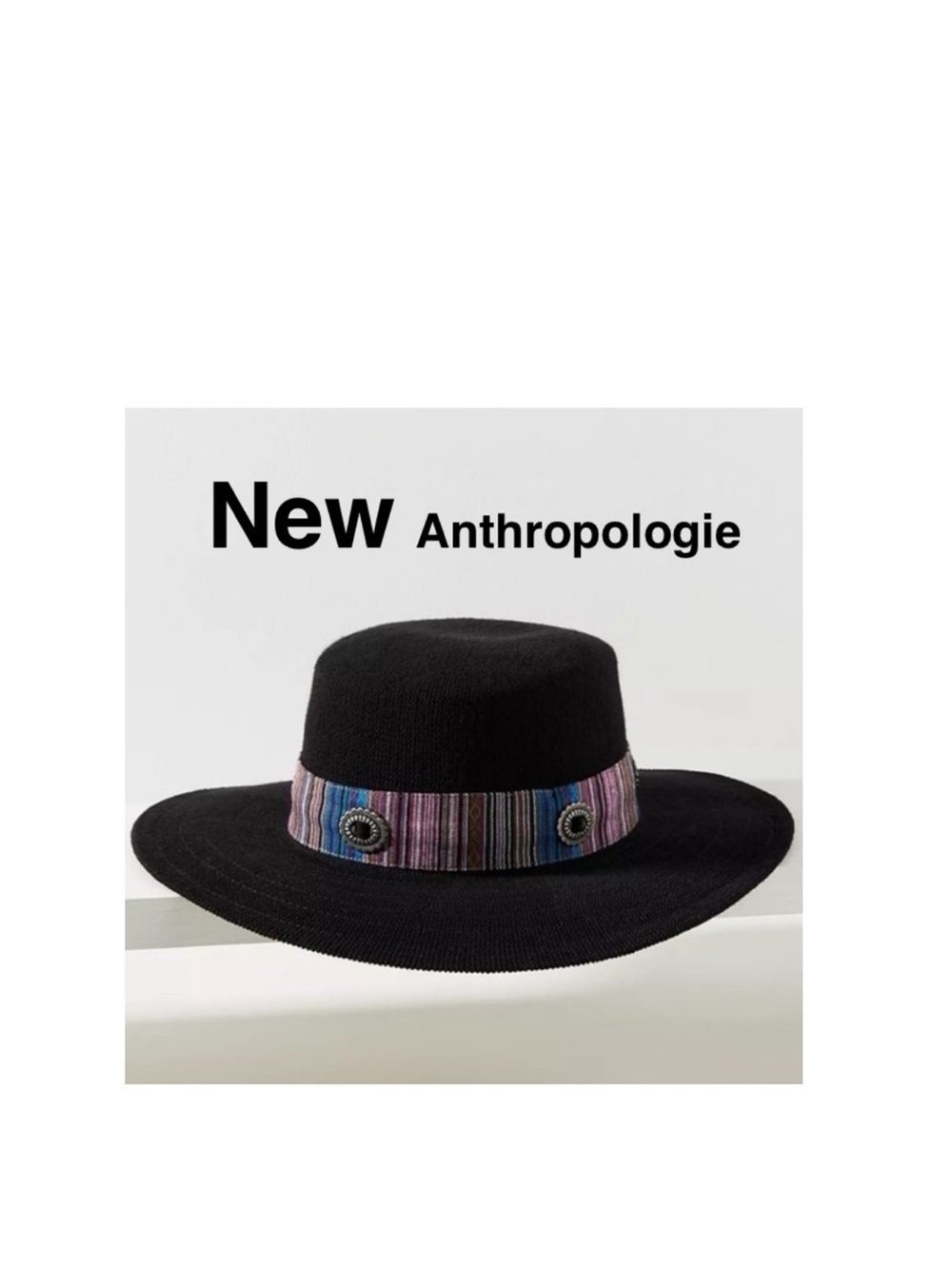 New Anthropologie Wyeth Western Trimmed Boater with tags ⭐️⭐️⭐️⭐️